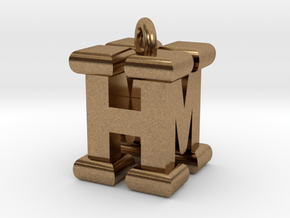3D-Initial-HM in Natural Brass