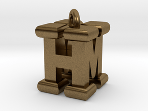 3D-Initial-HM in Natural Bronze