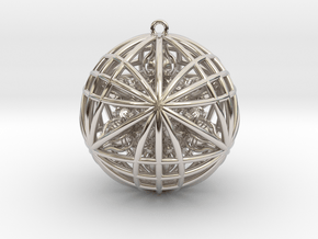 Awesomeness Sphere w/ nested Octuple Dorje Pendant in Platinum