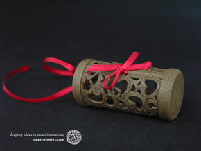 Filigree Gift roll small with Hearts (6 cm) in Black Natural Versatile Plastic