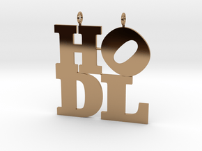 HODL pendant in Polished Brass