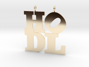 HODL pendant in 14k Gold Plated Brass