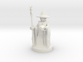 Gnome Female Wizard in White Natural Versatile Plastic