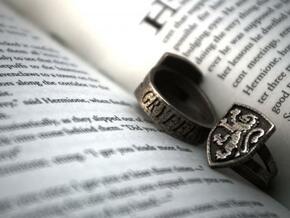 Gryffindor Ring Size 11 in Polished Bronzed Silver Steel