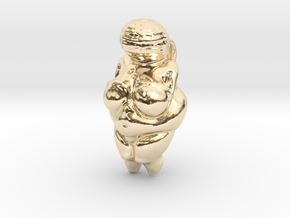 Paleolithic Mother Goddess pendant in 14k Gold Plated Brass