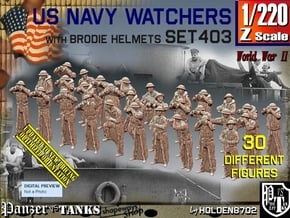 1/220 US Navy Watchers Set 403 in Tan Fine Detail Plastic