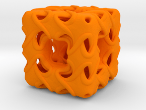 C-fun menger  cube in Orange Processed Versatile Plastic