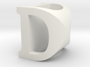 3dWordFlip: d/d in White Natural Versatile Plastic