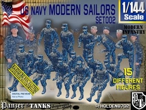 1/144 USN Modern Sailors Set002 in Tan Fine Detail Plastic
