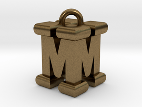 3D-Initial-MM in Natural Bronze