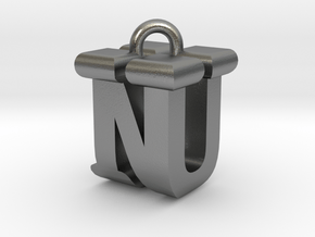 3D-Initial-NU in Natural Silver