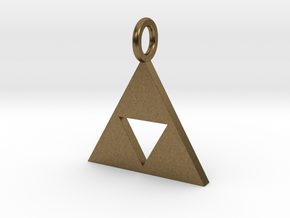 Zelda triforce in Natural Bronze