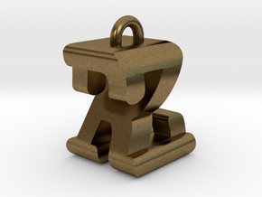 3D-Initial-RZ in Natural Bronze