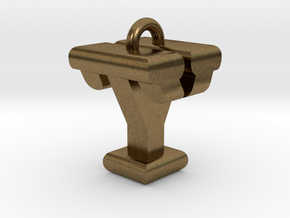 3D-Initial-TY in Natural Bronze
