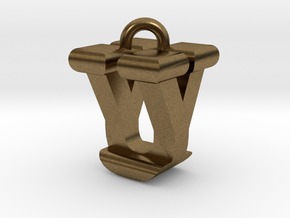 3D-Initial-UY in Natural Bronze