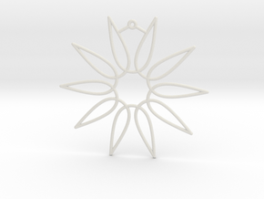 Secant Ornament in White Natural Versatile Plastic