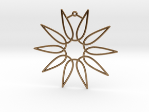 Secant Ornament in Natural Brass
