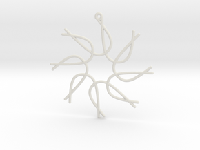Cosecant Ornament in White Natural Versatile Plastic