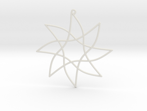Cotangent Ornament in White Natural Versatile Plastic