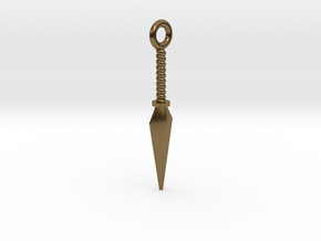 Kunai [pendant] in Polished Bronze