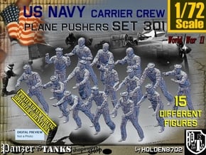 1/72 USN Carrier Deck Pushers Set301 in Tan Fine Detail Plastic