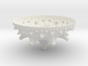 Cell of a {3,7,3} Honeycomb in White Natural Versatile Plastic