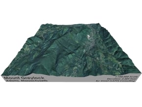 Mount Greylock Map: 6" in Full Color Sandstone