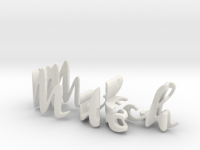 3dWordFlip: Mitch/Elly in White Natural Versatile Plastic