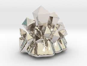 Coridite Crystals (Version 2) in Rhodium Plated Brass