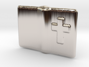 Small open Bible for 6" to 12" figures in Rhodium Plated Brass