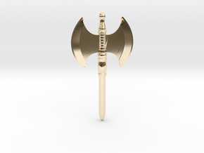 Battle Axe for the New Mini figures in 14k Gold Plated Brass