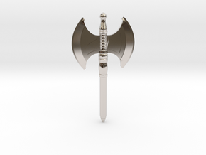 Battle Axe for the New Mini figures in Rhodium Plated Brass