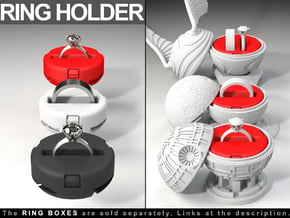 RING HOLDER (REGULAR) - To (*)"ALL NEW RING BOXES" in Red Processed Versatile Plastic