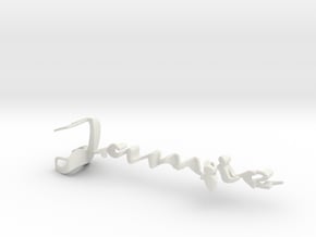 3dWordFlip: Jamie/Jennifer in White Natural Versatile Plastic