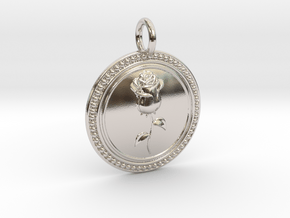 NewCompassionRose in Rhodium Plated Brass