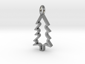 Christmas Tree - Pendant in Natural Silver