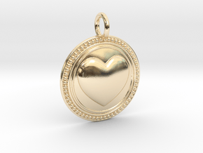NewCompassionHeart in 14k Gold Plated Brass
