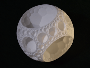 {7,3,3} Hyperbolic Honeycomb in White Natural Versatile Plastic