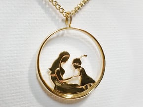 Mother & Daughter Pendant 2 -Motherhood Collection in 14K Yellow Gold
