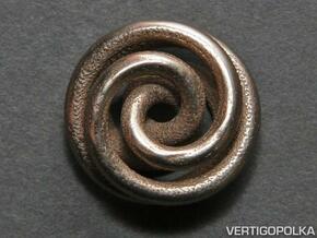 Torus Knot A 1inch in Polished Bronzed Silver Steel