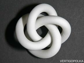 Quatrefoil Knot 2inch in White Natural Versatile Plastic