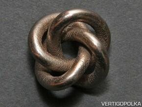 Quatrefoil Knot 1inch in Polished Bronzed Silver Steel