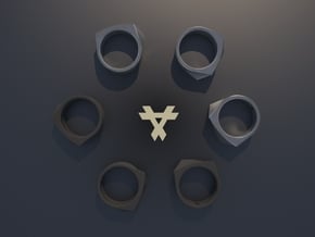 Qx2 - Ring / Size 10 in Black Natural Versatile Plastic