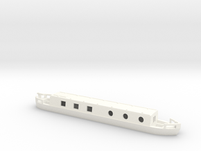 N Gauge Narrow Boat 15m in White Processed Versatile Plastic