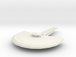 Cardassian Light Cruiser in White Natural Versatile Plastic
