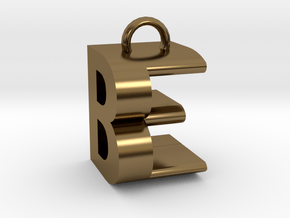 BE Monogram [pendant] in Polished Bronze