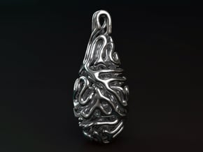 RD Drop Pendant in Polished Silver