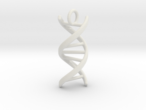 DNA (customizable: size, pendant, text) in White Natural Versatile Plastic
