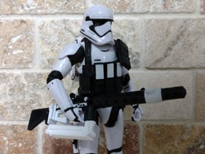 PRHI Star Wars Black FO Stormtrooper Blaster Stand in White Processed Versatile Plastic