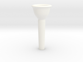 Trombone Small Shank Mouthpiece Prototype* in White Processed Versatile Plastic